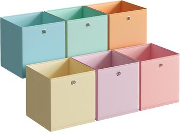 Six Piece Storage Cubes Collapsible Bins Set, 8 of 8