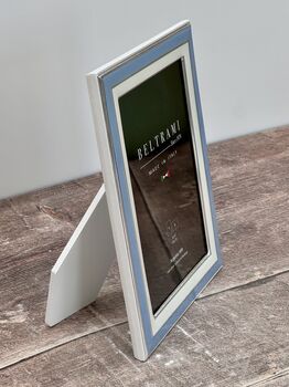 Beltrami Blue And White Border Photo Frame, 3 of 3