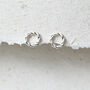 Silver Twisted Circle Studs, thumbnail 1 of 5