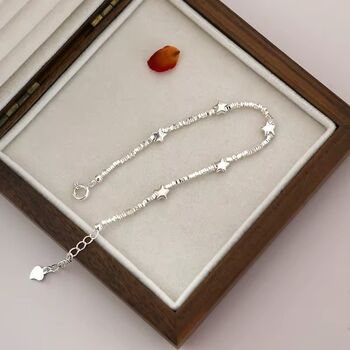 Zendaya White Silver Galaxy Stars Charm Gift Bracelet, 3 of 6