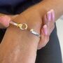 Personalised Silver Circle Clasp Bracelet Bangle, thumbnail 4 of 9