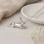 Personalised Sterling Silver Leaping Hare Necklace, thumbnail 3 of 10
