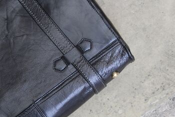 Leather Briefcase For Men Women Black Messenger, 9 of 12