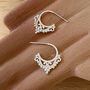 Leia Sterling Silver Hooped Studs, thumbnail 4 of 7