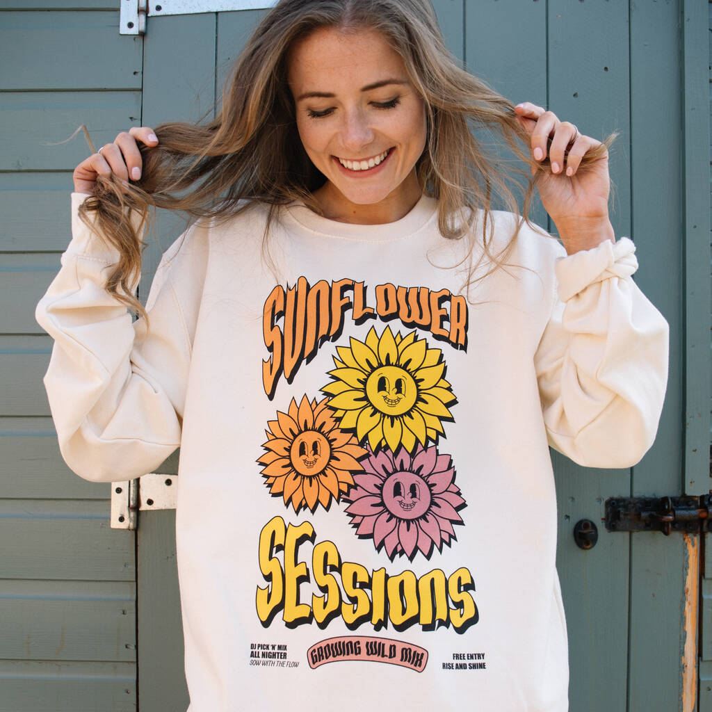 Sunflower Sessions Women's Festival Sweatshirt, 1 of 3