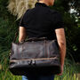 Leather Weekend Bag With Shirt Compartment, thumbnail 3 of 11