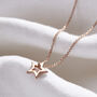 Small Open Star Charm Necklace, thumbnail 4 of 8