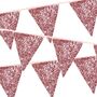 Luxe Pink Glitter Bunting, 3 M, thumbnail 4 of 4