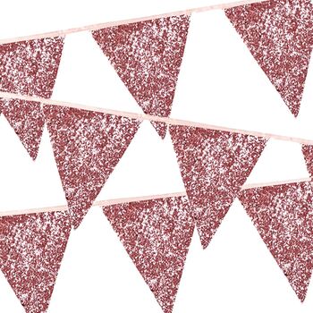 Luxe Pink Glitter Bunting, 3 M, 4 of 4