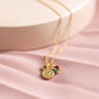 Gold Plated Heart Nugget Birthstone Charm Necklace, thumbnail 9 of 12