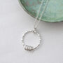 Sterling Silver 40th Birthday Circle Necklace, thumbnail 3 of 10