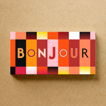 Bonjour Sign Personalised Print Gift, 6 of 10
