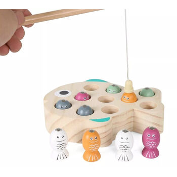 Wooden Fishing Game With A Personalised Bag, 2 of 2
