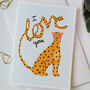 Leopard Love Valentine's Day Card, thumbnail 5 of 6