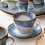 Blue Set Of Two Porcelain Tea Cup With Saucer, thumbnail 11 of 11