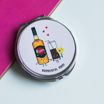 Funny Rum Compact Mirror For Mum, 5 of 6