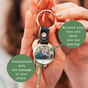 Personalised Father's Day Family Photo Keyring, 2 of 2