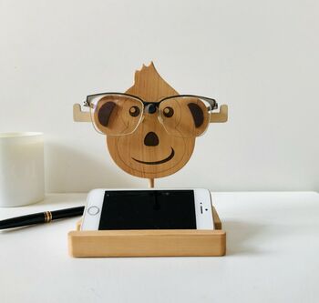 Monkey Glasses, Personalised Phone Holder, 3 of 4