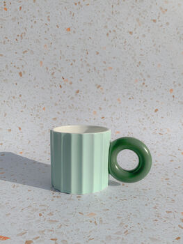 Honey Bun Ceramic Chunky Mug Green, 2 of 5