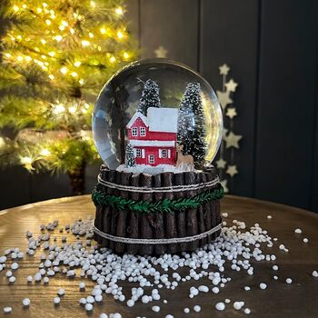 Musical Snowglobe With Red House Scene, 2 of 2