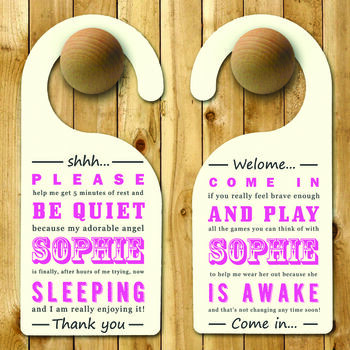 Personalised Baby Door Hanger, 3 of 4