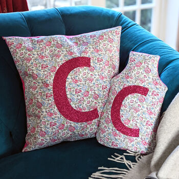 Pastel Floral Liberty Fabric Personalised Cushion Gift, 2 of 4