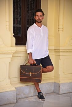 Buffalo Leather Handmade Personalised Bag For Men Gift, 3 of 12