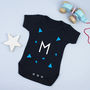 Geometric Babygrow Personalised With Initial, thumbnail 2 of 4