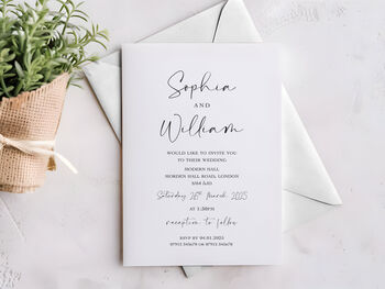 This Is Love 10 Wedding Invitation + 10 Info Card Set, 2 of 4