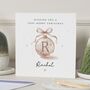 Personalised Initial Bauble Christmas Card For Her, thumbnail 1 of 7