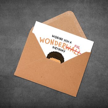 Wonderwall Birthday Card – Funny Music Pun Card, 5 of 6