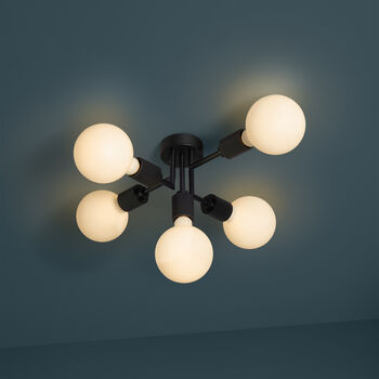 Connaught Five Arm Ceiling Light, 5 of 6