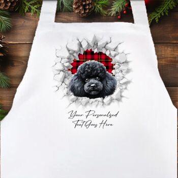 Personalised Christmas Poodle Break Through, 5 of 10