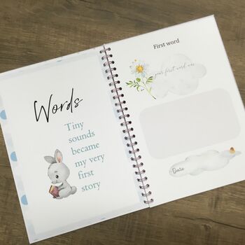 Personalised Memory Book Milestones 1st Year Journal, 12 of 12