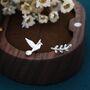 Sterling Silver Dove And Olive Branch Stud Earrings, thumbnail 6 of 10