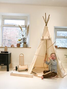 Organic Cotton And Bamboo Teepee Playtent, 6 of 7