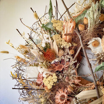 Dried Flower Bespoke Wreath Hazel, 5 of 6