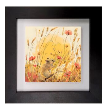 Meadow Mouse Framed Ceramic Art Tile, 4 of 10