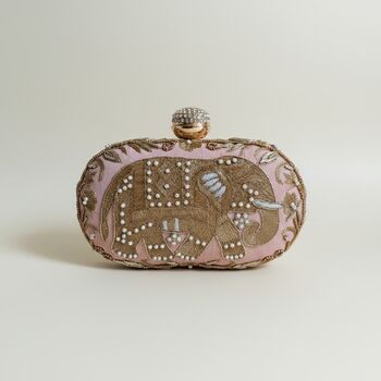 Elephant Oval Pink Clutch, 3 of 12
