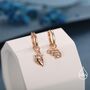 Sterling Silver Anatomical Brain And Heart Asymmetric Huggie Hoop Earrings, thumbnail 3 of 12