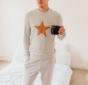 Mens Christmas Star Pyjamas, 2 of 6