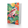Pink Frog On Lily Pad Flowers For Her Birthday Card, thumbnail 2 of 4