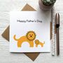 Lion Happy Father's Day Card, thumbnail 1 of 3