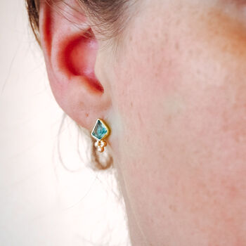 Semi Precious Gemstone Stud Earrings, 5 of 12