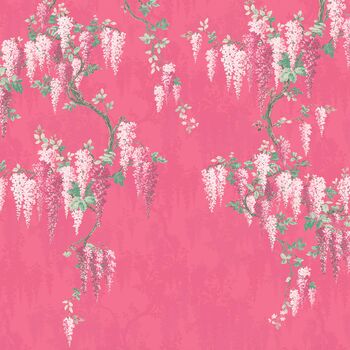 Wisteria Botanical Disco Pink Mural, 2 of 3