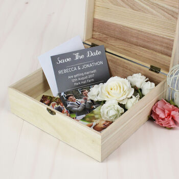 Personalised Floral Large Wooden Keepsake Box, 7 of 7