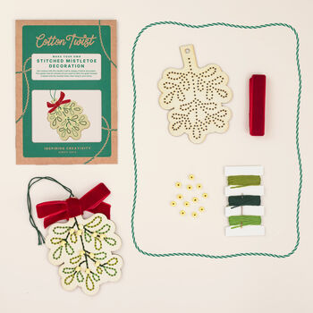 Make Your Own Stitched Mistletoe Decoration, 3 of 7
