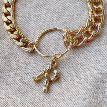 Personalised Initial Chunky Chain Bracelet, 4 of 6