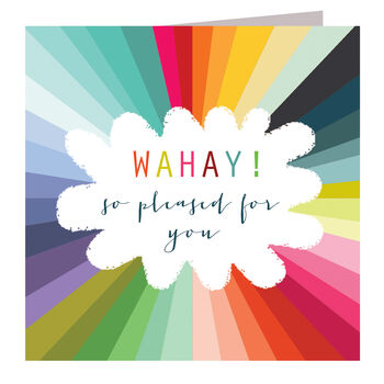 Colourful Wahay Congratulations Card, 2 of 4