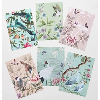 Chinoiserie Flowers And Birds Art Card Collection, 3 of 11